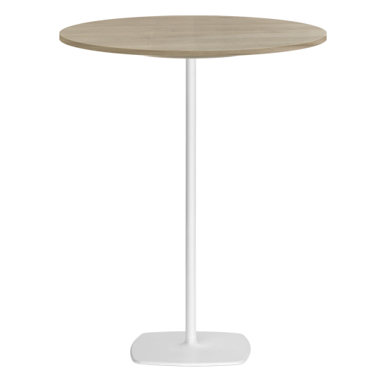 Stylus Bar Wood 60 Circular Branco / Madeira