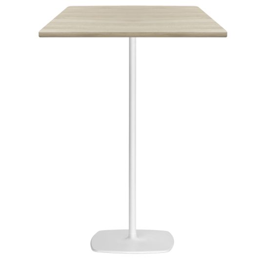 Stylus Bar Wood 60 Quadrado Branco / Madeira